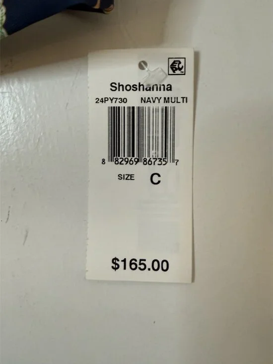 NWT Shoshanna Floral Printed Halter Bikini Top with Chain Blue C Cup $165 [jb] - Picture 8 of 8